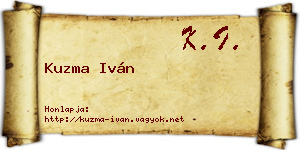 Kuzma Iván névjegykártya